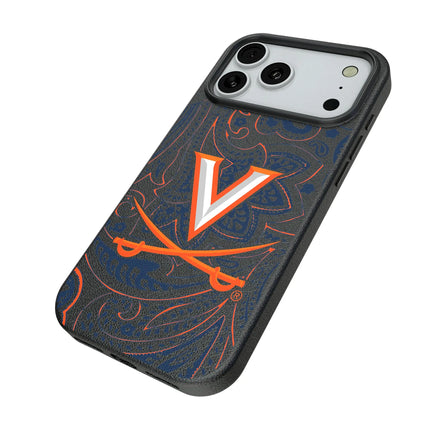 University of Virginia Cavaliers Paisley MagSafe Compatible Phone Case for Apple iPhone