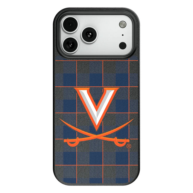 University of Virginia Cavaliers Plaid MagSafe Compatible Phone Case for Apple iPhone
