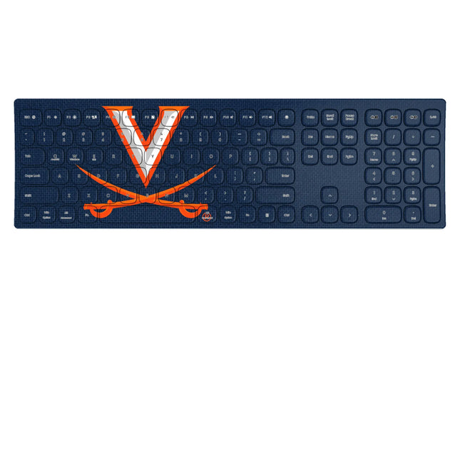University of Virginia Cavaliers Solid Curved Wireless Keyboard