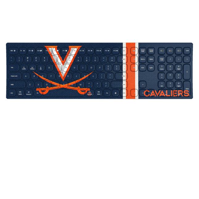 University of Virginia Cavaliers Stripe Curved Wireless Keyboard