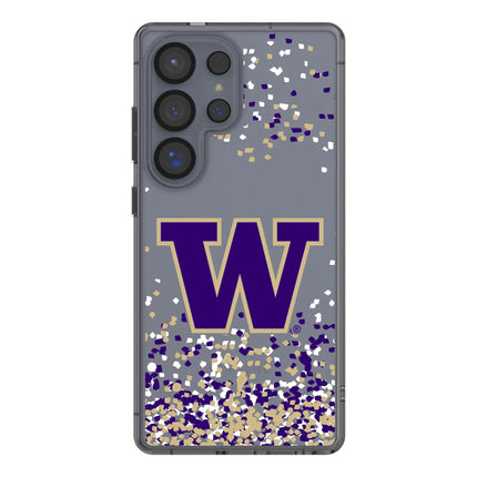 University of Washington Huskies Confetti Clear Phone Case for Samsung Galaxy