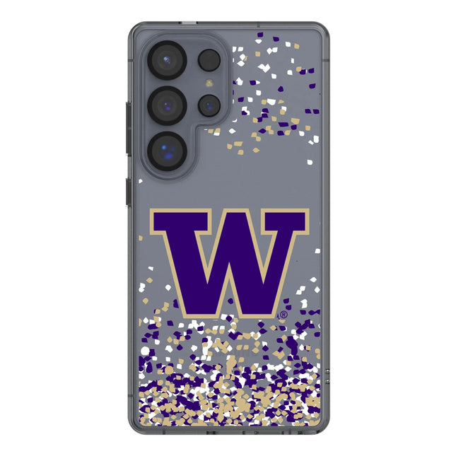 University of Washington Huskies Confetti Clear Phone Case for Samsung Galaxy