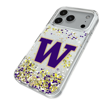 University of Washington Huskies Confetti Glitter Phone Case for Apple iPhone