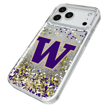 University of Washington Huskies Confetti Glitter Phone Case for Apple iPhone
