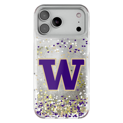 University of Washington Huskies Confetti Glitter Phone Case for Apple iPhone