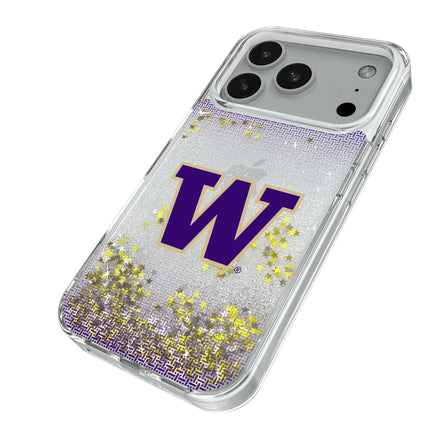 University of Washington Huskies Linen Glitter Phone Case for Apple iPhone