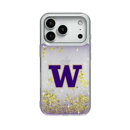 University of Washington Huskies Linen Glitter Phone Case for Apple iPhone