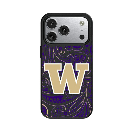 University of Washington Huskies Paisley MagSafe Compatible Phone Case for Apple iPhone