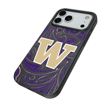 University of Washington Huskies Paisley MagSafe Compatible Phone Case for Apple iPhone