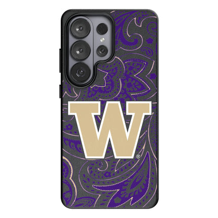 University of Washington Huskies Paisley MagSafe Compatible Phone Case for Samsung Galaxy