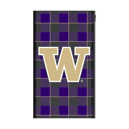 University of Washington Huskies Plaid 5000mAh Flat Powerbank