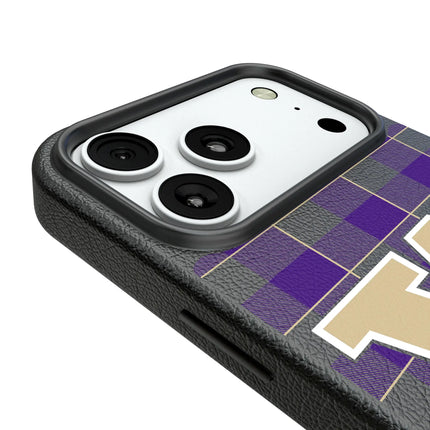 University of Washington Huskies Plaid MagSafe Compatible Phone Case for Apple iPhone