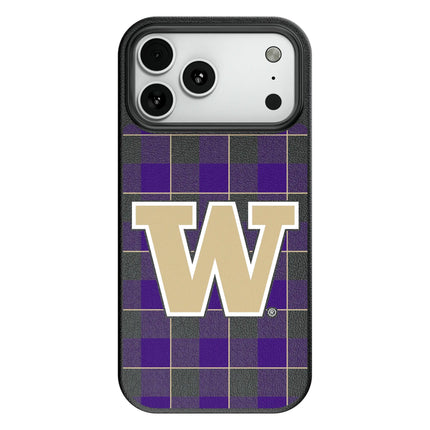 University of Washington Huskies Plaid MagSafe Compatible Phone Case for Apple iPhone