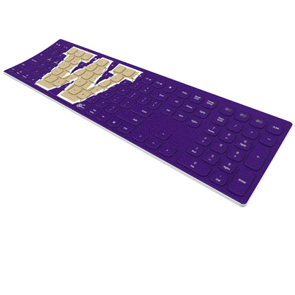 University of Washington Huskies Solid Curved Wireless Keyboard