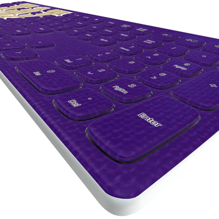 University of Washington Huskies Solid Curved Wireless Keyboard