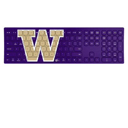 University of Washington Huskies Solid Curved Wireless Keyboard