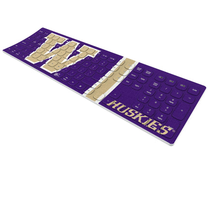 University of Washington Huskies Stripe Curved Wireless Keyboard