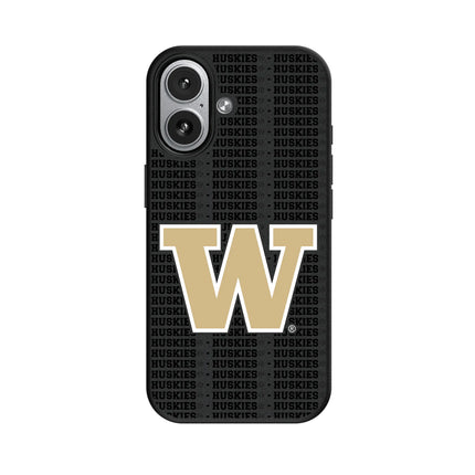 University of Washington Huskies Text Backdrop MagSafe Compatible Phone Case for Apple iPhone