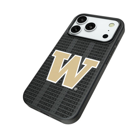 University of Washington Huskies Text Backdrop MagSafe Compatible Phone Case for Apple iPhone