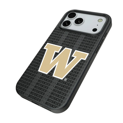 University of Washington Huskies Text Backdrop MagSafe Compatible Phone Case for Apple iPhone