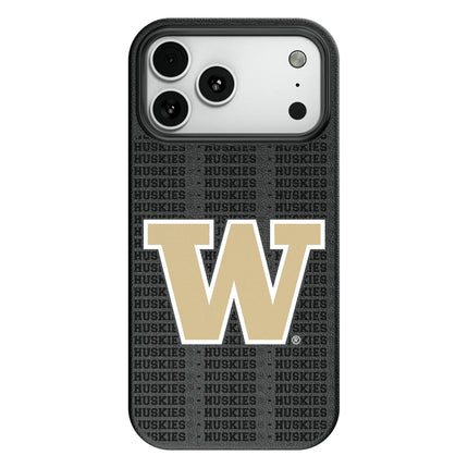 University of Washington Huskies Text Backdrop MagSafe Compatible Phone Case for Apple iPhone