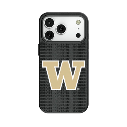 University of Washington Huskies Text Backdrop MagSafe Compatible Phone Case for Apple iPhone