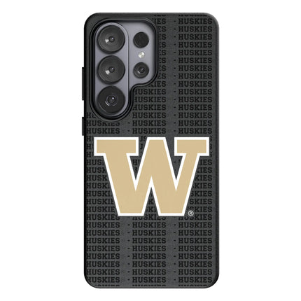 University of Washington Huskies Text Backdrop MagSafe Compatible Phone Case for Samsung Galaxy