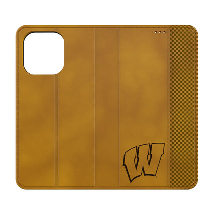 University of Wisconsin Badgers Burn Folio Phone Case for Apple iPhone