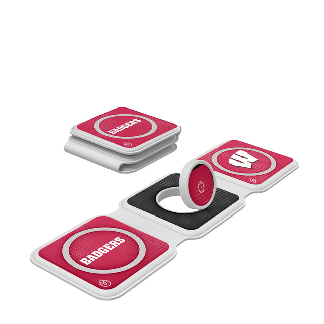 University of Wisconsin Badgers Hatch Foldable 3 in 1 Charger