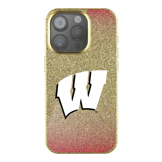 University of Wisconsin Badgers Linen Bling Phone Case for Apple iPhone
