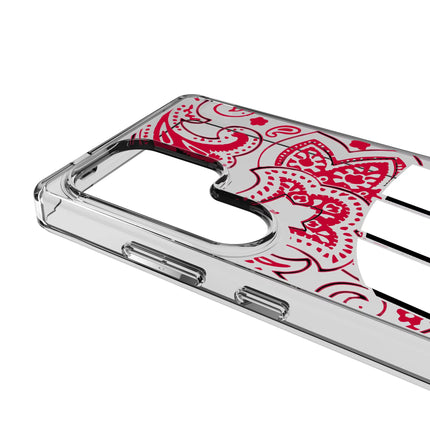 University of Wisconsin Badgers Paisley Clear Phone Case for Samsung Galaxy