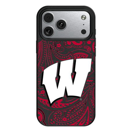 University of Wisconsin Badgers Paisley MagSafe Compatible Phone Case for Apple iPhone