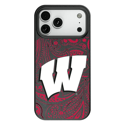 University of Wisconsin Badgers Paisley MagSafe Compatible Phone Case for Apple iPhone