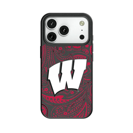 University of Wisconsin Badgers Paisley MagSafe Compatible Phone Case for Apple iPhone
