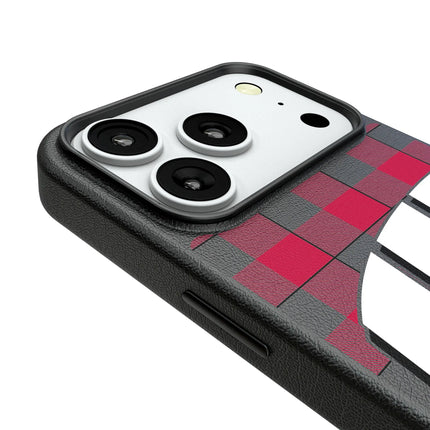 University of Wisconsin Badgers Plaid MagSafe Compatible Phone Case for Apple iPhone