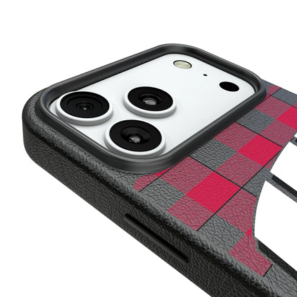 University of Wisconsin Badgers Plaid MagSafe Compatible Phone Case for Apple iPhone