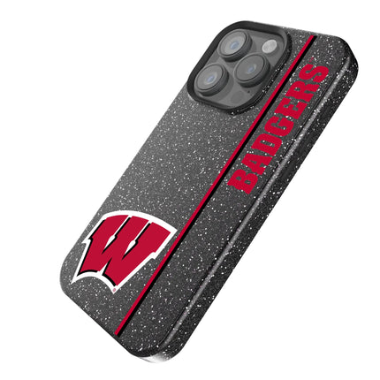 University of Wisconsin Badgers Sidebar Black Bling Phone Case for Apple iPhone