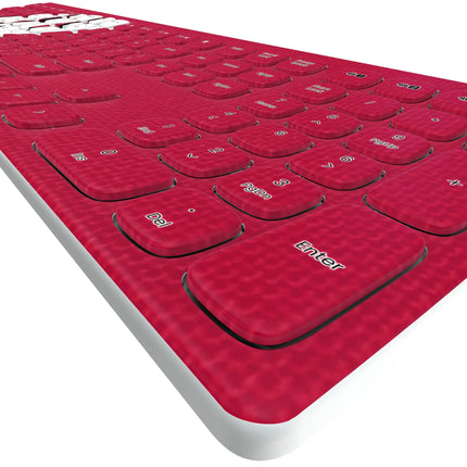 University of Wisconsin Badgers Solid Curved Wireless Keyboard
