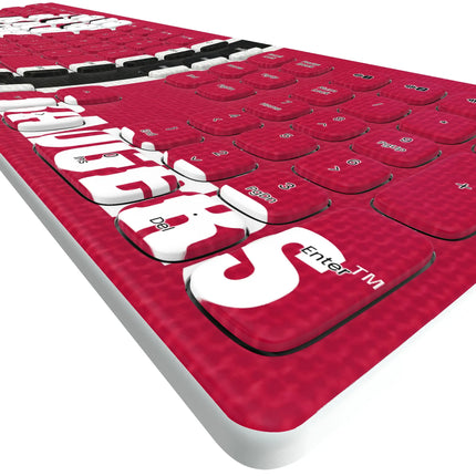 University of Wisconsin Badgers Stripe Curved Wireless Keyboard