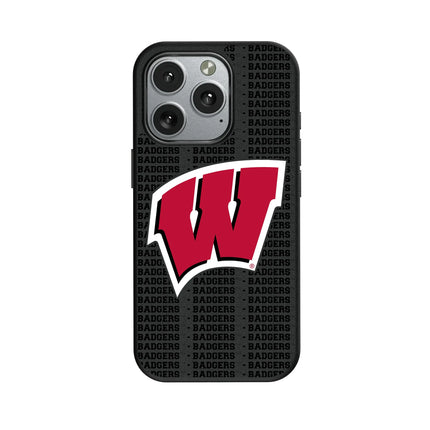 University of Wisconsin Badgers Text Backdrop MagSafe Compatible Phone Case for Apple iPhone