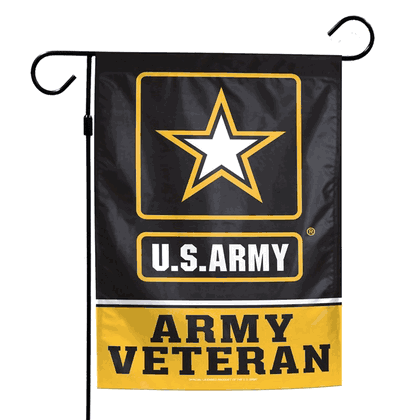 US Army 2 Sided Garden Flag - 12x18 Veteran Design