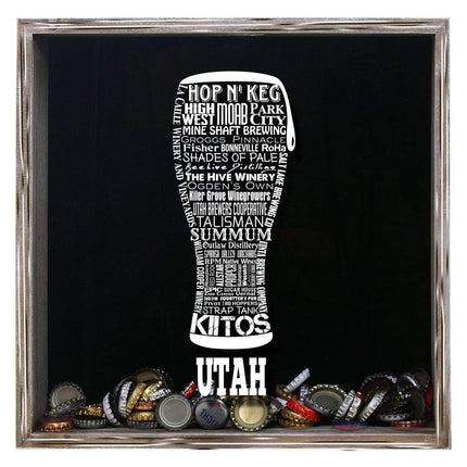 Utah Beer Typography Shadow Box