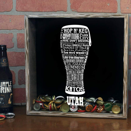 Utah Beer Typography Shadow Box