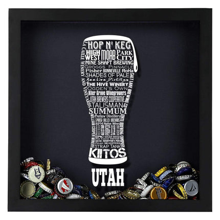 Utah Beer Typography Shadow Box