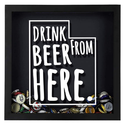 Utah Drink Beer From Here Beer Cap Shadow Box