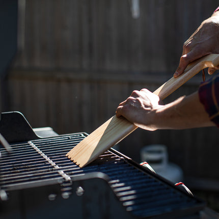 Hardwood BBQ Grill Scraper with Bottle Opener
