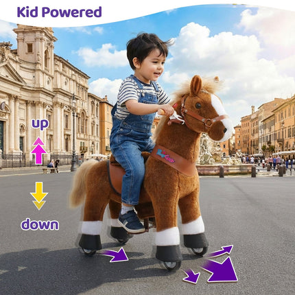 Model U® Horse Ride-On Toy Age 4–7 – Brown