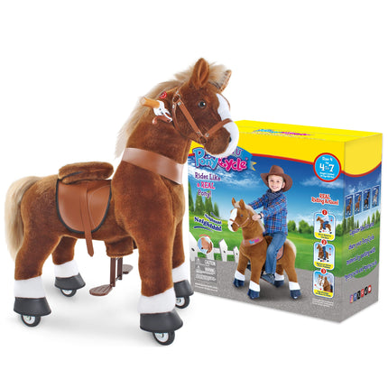 Model U® Horse Ride-On Toy Age 4–7 – Brown