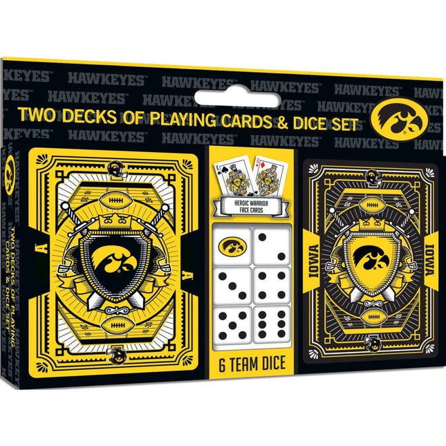 Iowa Hawkeyes - 2-Pack Playing Cards & Dice Set