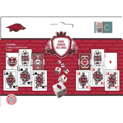 Arkansas Razorbacks - 2-Pack Playing Cards & Dice Set